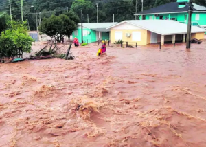 Imagem da tragédia das chuvas intensas deixaram mortos no Rio Grande do Sul.